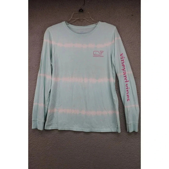Vineyard Vines Long Sleeve T-Shirt-Size Small-Tie Dye-Whale-Logo - Picture 1 of 8